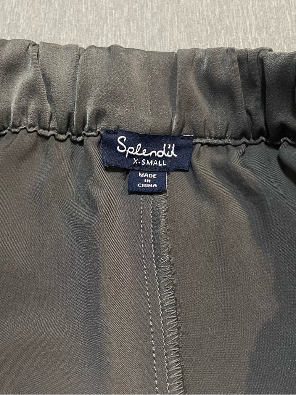 Splendid Satin Cargo Joggers Charcoal XS High Rise Luxe Athleisure Streetwear - Picture 10 of 12